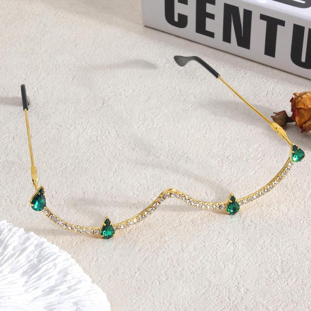 Fashion Rhinestone Eyeglass Frame for Women - Exaggerated Metal Design