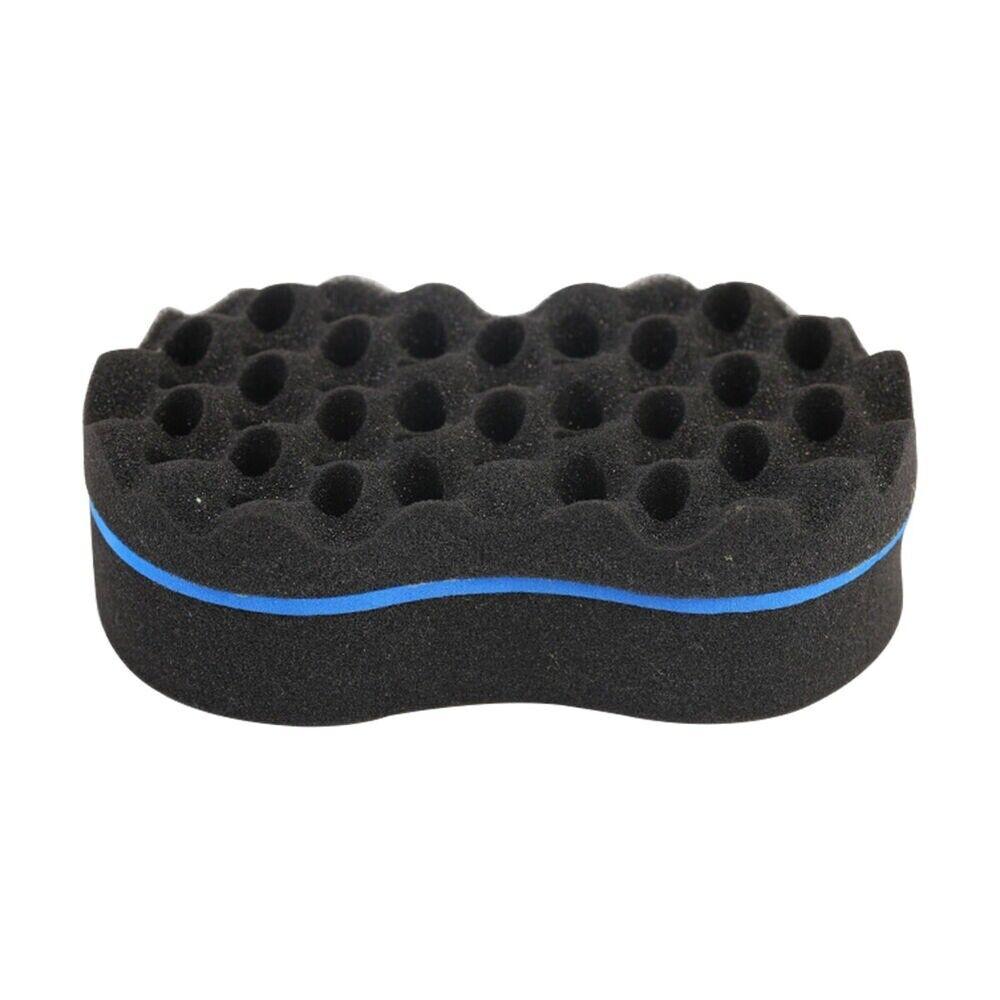 

Волшебная двухсторонняя губка Twists Magic Barber, расческа для волос в стиле афро-кудрявый с несколькими отверстиями синий