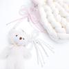 Lovely Triple Ribbon Bead Carabiner Keyring Key Holder