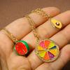 1PC 3D Brass Charms Fruit Banana Watermelon Pendant 18K Gold Plated Strawberry Lemon Enamel Charms For Necklace Jewelry Making