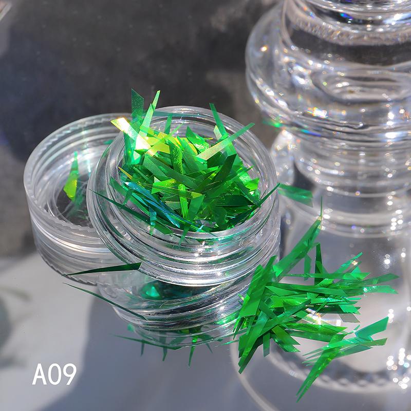 

1Box Irregular Holographic Broken Glass Paper Aurora Nail Foil Decal Gradient Laser Flakes Sticker Diy Accessories Manicure Deco A9