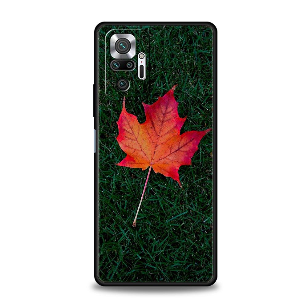 Soft TPU Phone Case For Xiaomi Redmi Note 10 11 9 8 Pro 9S 7 8T 9T 9A 8A 9C K50 K40 Gaming Cover Maple Canada Flag Love Football