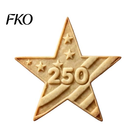 Special Occasion Decorative Piece 250th Anniversary Cookies Ornament with 3D Deep Embossed Texture, 1776-2026 Commemorative Decorations, Ideal