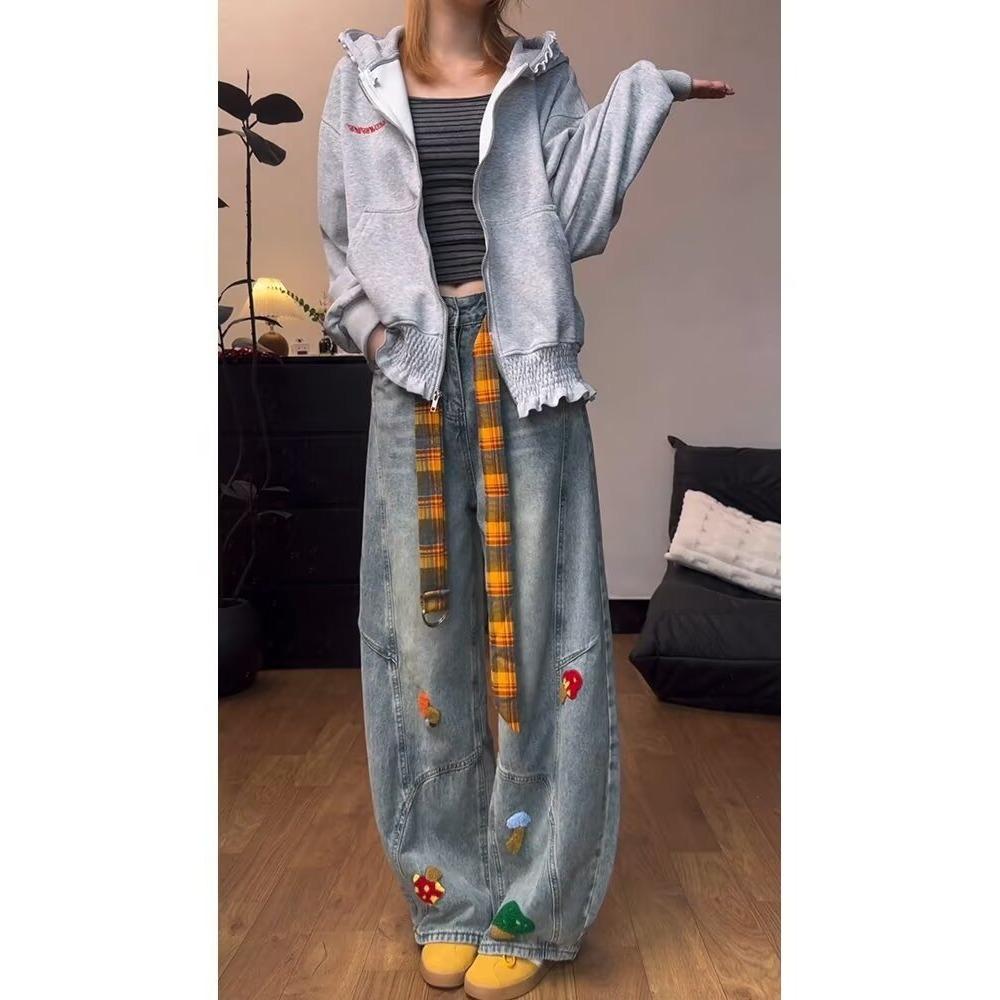 Fashion Trend Temperament Jeans Simple Popular Harajuku Ins New Literary Versatile Lazy