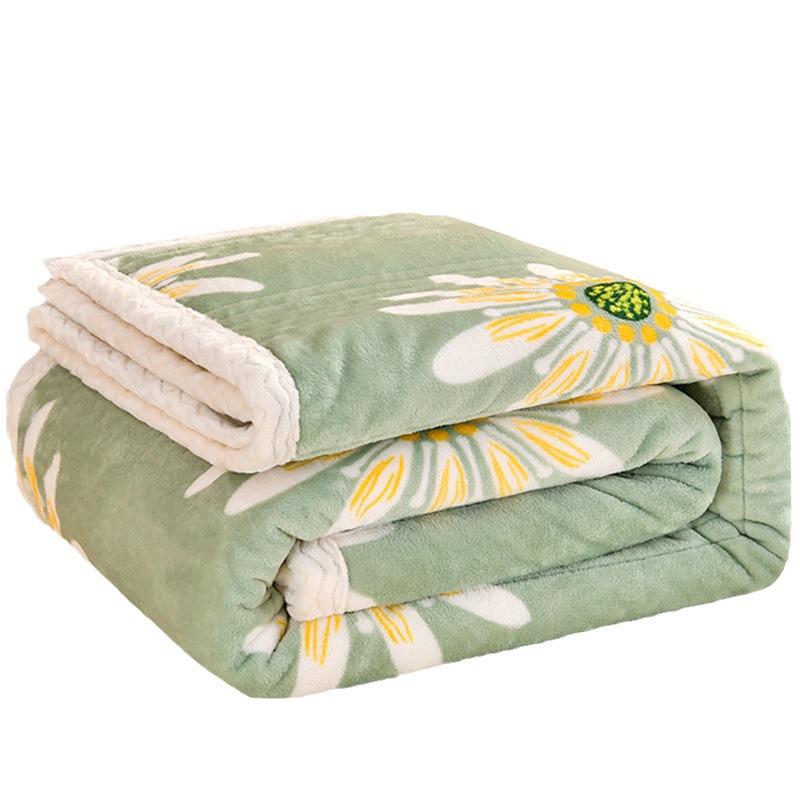 Frete grátis: Novo Manta Tricamada de Lã de Cordeiro - Manta Grossa e Quente de Veludo de Pena