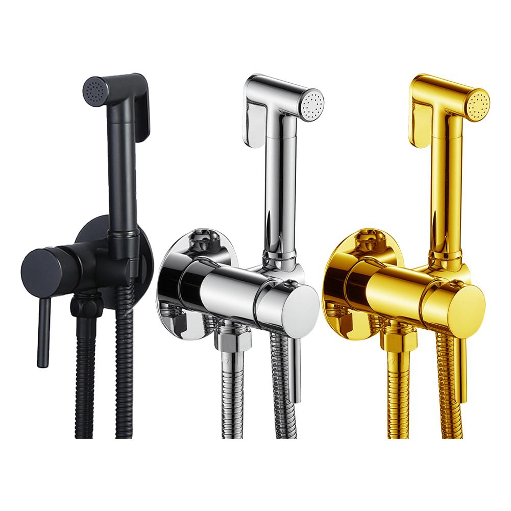 Shower Toilet Bidet Sprayer Set with Adjustable Pressure and Angle Valve for Personal Hygiene and Pet Cleaning