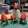 3D Printed Strawberry Crab Figurine Movable Joints Hermit Crab Figure Articulated