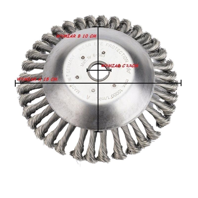 Scheibe Drahtbürste Stahlwolle Für Motorsense Unkraut Unkräuter 15cm