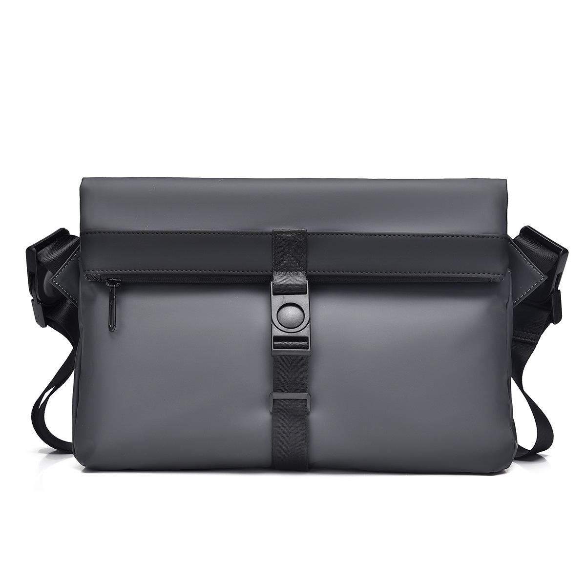 

Деловой стиль Сумка кроссбоди для мужчин Большой вместимости для поездок на работу Многофункциональная нагрудная сумка Мотоциклетная одноплечевая сумка Почтальонская сумка серый