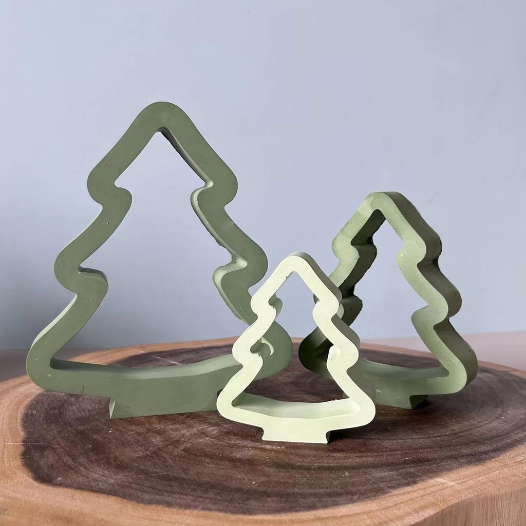 3d Christmas Tree Mold Easy To Clean Wax Casting Mold Resin Plaster Mold Flexible For Holiday Table Decor Gift Making Home