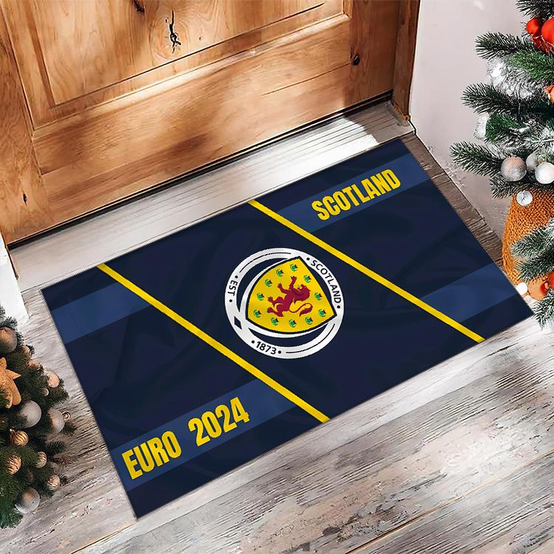 Tappeto a pelo corto in flanella stampata Scozia Antiscivolo Morbido Poliestere Tappeto per Pavimento Tappetino Decorativo per Interni per Camera da Letto Soggiorno Divano
