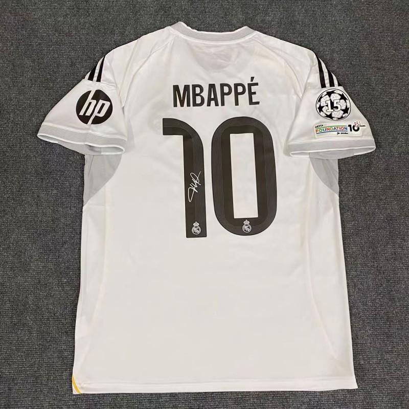 2025-2026 Authentisches Unterschriften-Fußballtrikot Herren Damen Kurzarm Fußball-Kit Mbapp Yamal Saka Dembl Vincius Rice