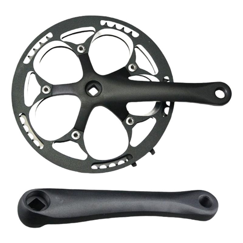 Single Speed Road Bike Cranksets Aluminum Alloys Chainwheel Folded Bike Cranks Bicycles Chainwheel Gear Accessory 1