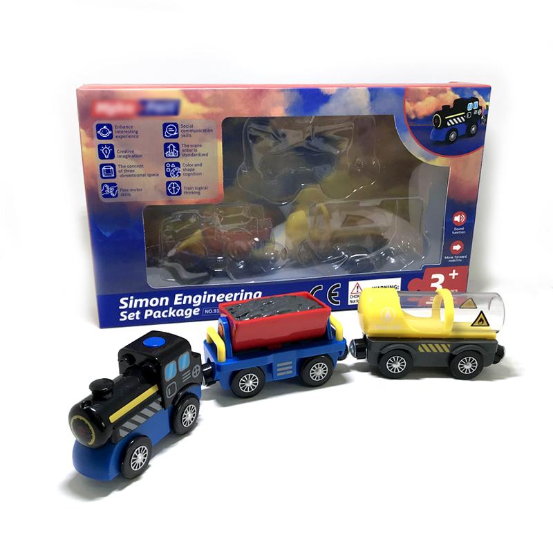 

Новый детский электропоезд на батарейках, подарочная коробка, литой магнитный локомотив, слот-игрушка для деревянного поезда, рельсовые игрушки, детский подарок