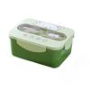 Plastic Lunch Box with Fork BPA Free Leakproof Food Container Microwavable Bento Box for School Office Outdoor Picnic 1200ml