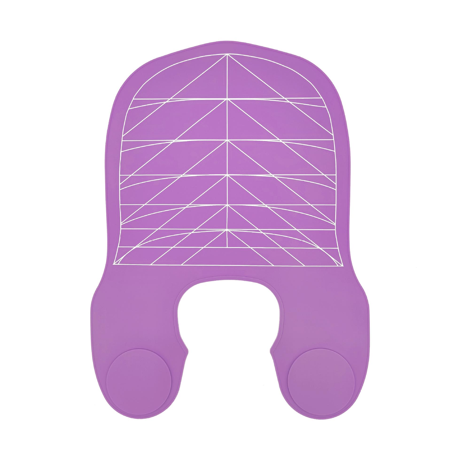 

Очень длинная и большая силиконовая парикмахерская накидка в полоску с защитой от выпавших волос для стрижки, окрашивания и химической завивки фиолетовый