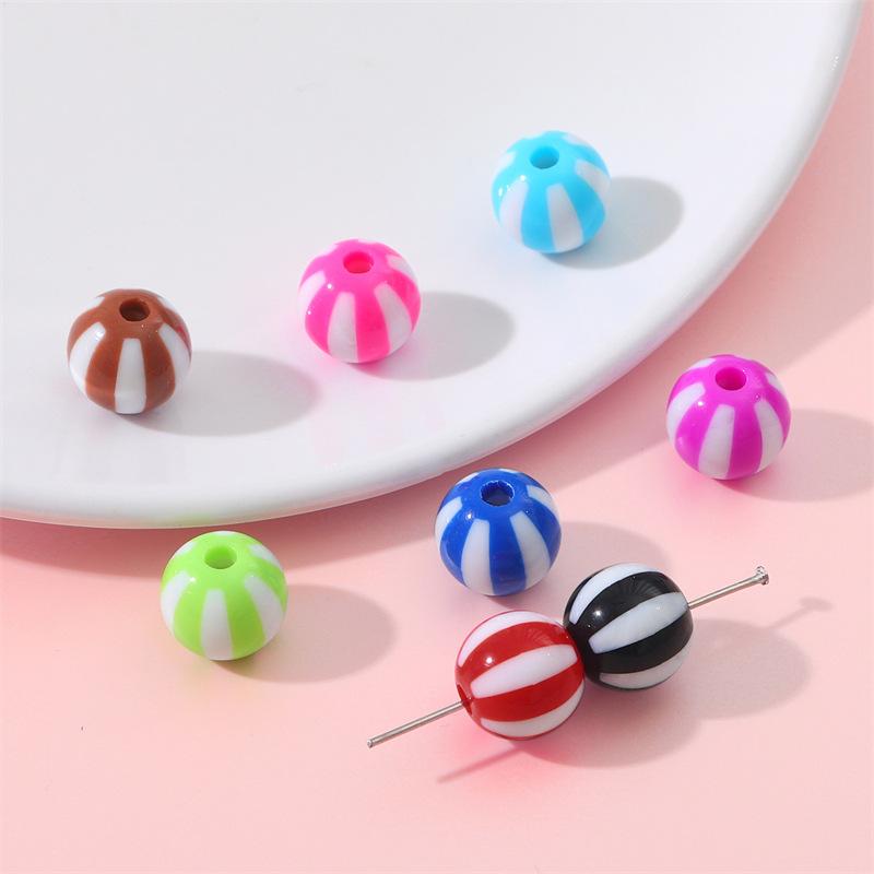 Handmade Bracelet Beads Acrylic Color Round Beads Diy Handmade Beading Materials Homemade Colorful Bracelet Necklace Pendant Jewelry Loose Beads