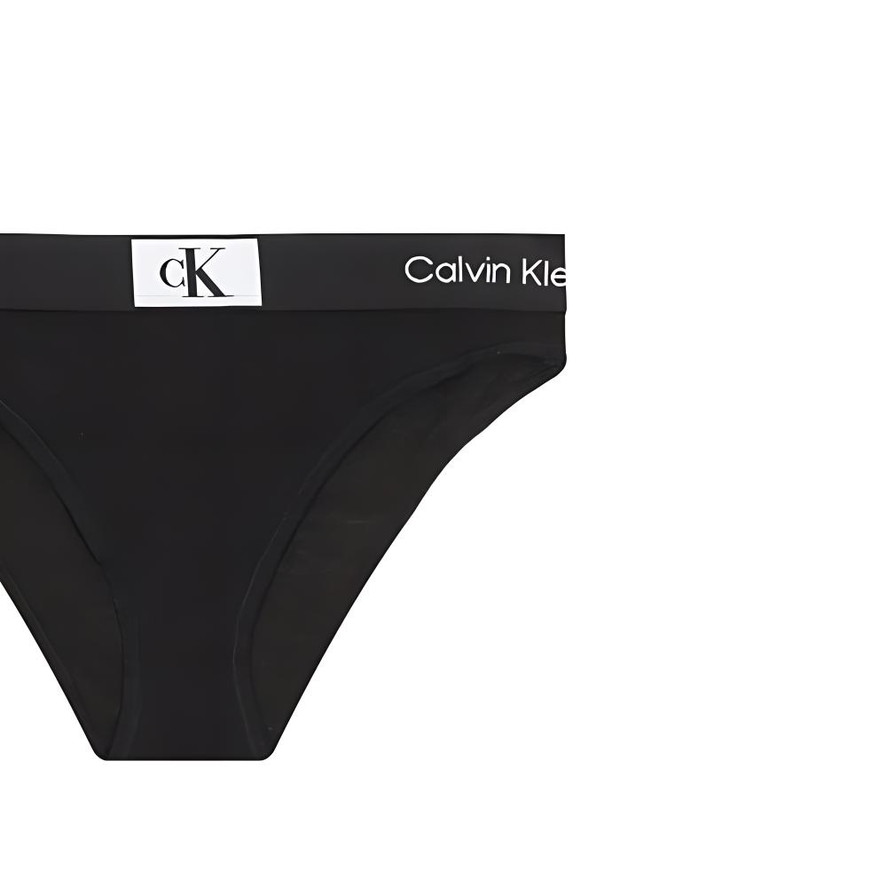Calvin Klein Color Block Comfortable Letter Logo Jacquard Bra And Mid-Rise Underwear Set Women Underwear Black QF7218-001+QF7222-004