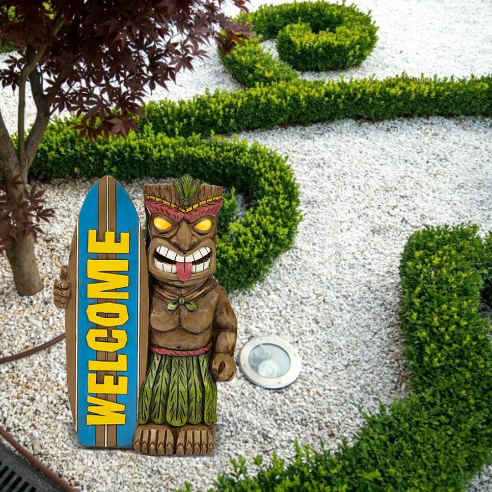 ZK30 Garden Statue Welcome Sign Surfboard Ornaments for Outdoor Decoration