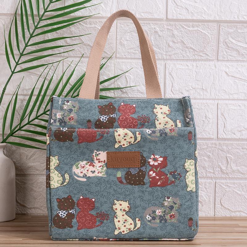 Style Canvas Lunch Tote With Heat Retention For Work And School