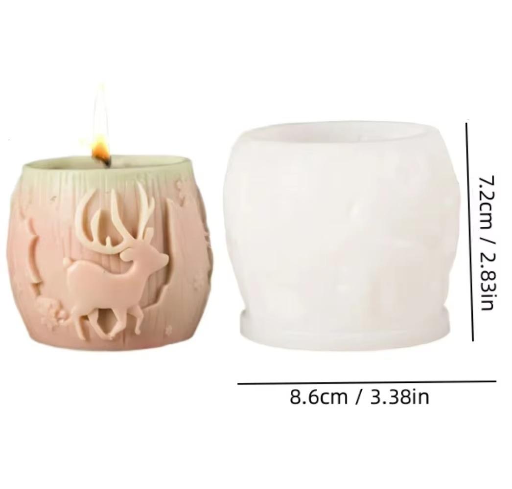 

Рождественский лось, рельефный цилиндр, свеча, силиконовая форма, сделай сам, рождественская елка, гипсовый инструмент для мыла, любовь, лось, рождественские подарки, украшение для дома C