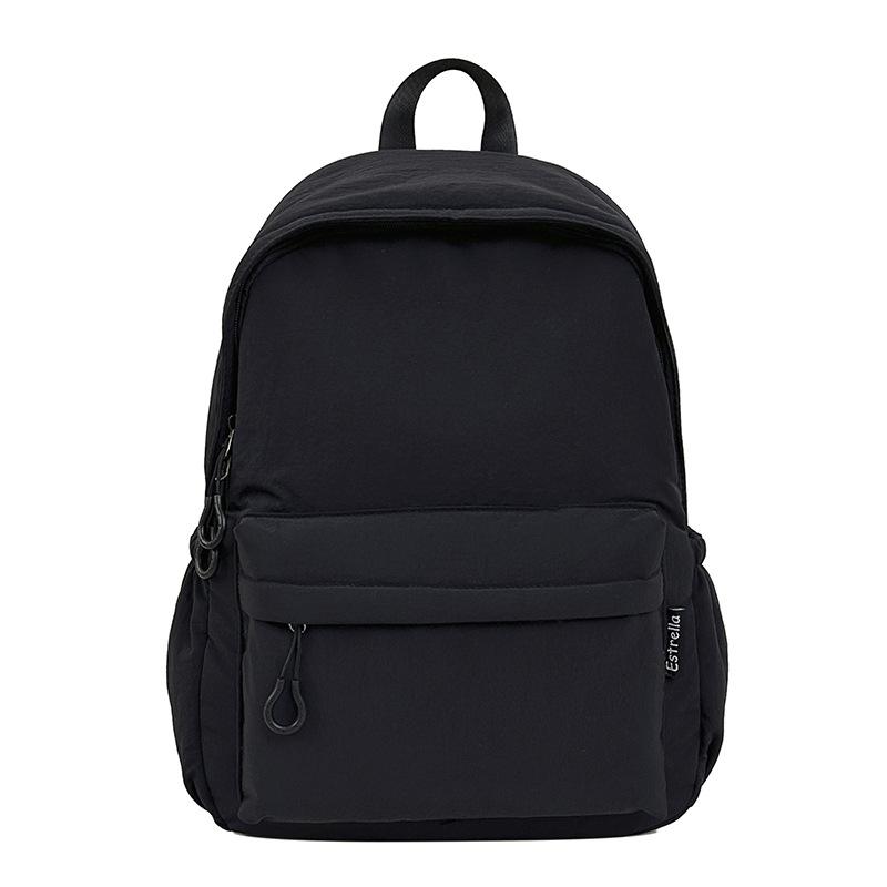 Schoolbag Japanese schoolbag male college student simple solid color junior high school student travel backpack female large capacity high school