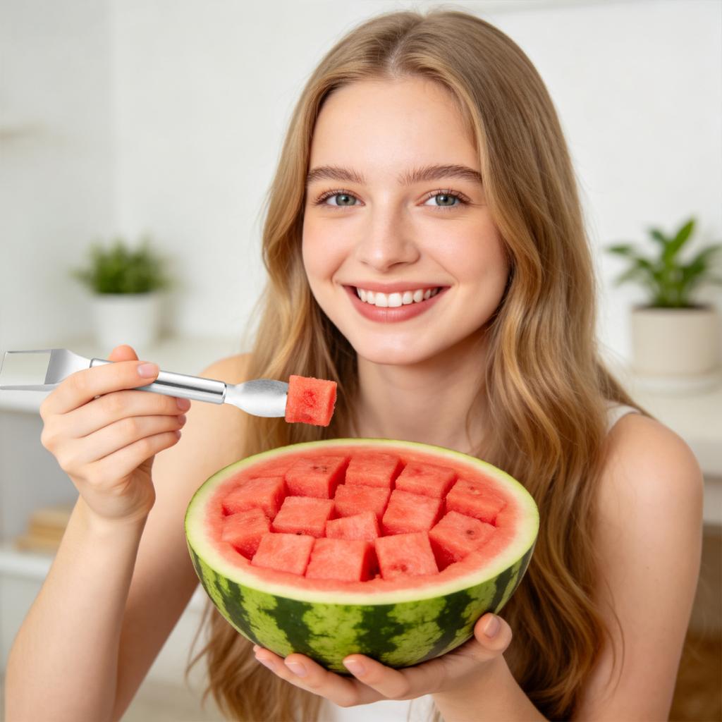 Stainless Steel Fruit Cutting Tool, Multifunctional Kitchen Gadget For Home Dining