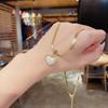 Niche design sense does not fade clavicle chain new fashion simple neck chain Japanese and Korean all-match light luxury titanium steel necklace women