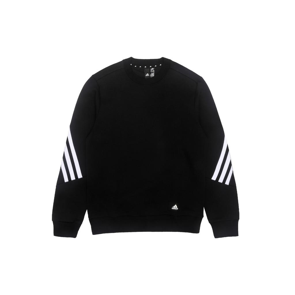 Adidas FI Crew Sweatshirt With Striped Panel Men Sweatshirt Black H46538
