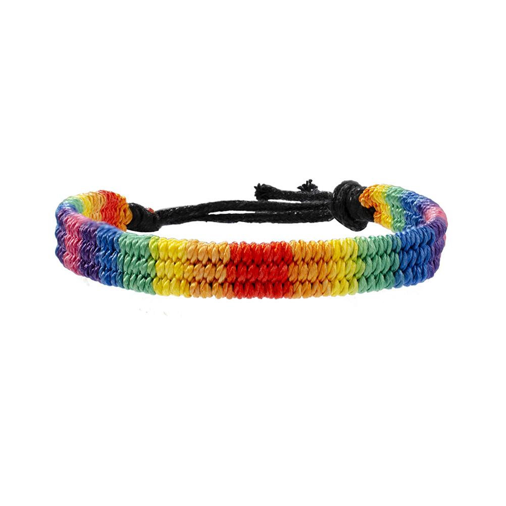 1PCS Rainbow Bracelet Handmade Braided Adjustable Friendship String Bracelet for Boys Girls