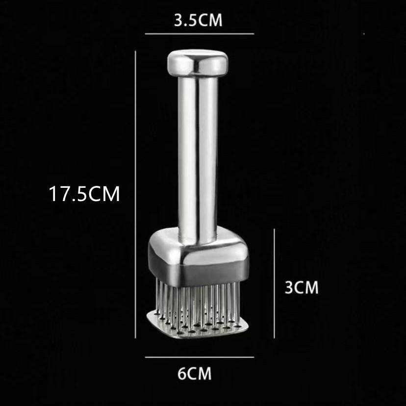 Stainless Steel Square Meat Tenderizer With Automatic Rebound For Home And Commercial Use