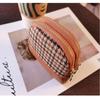Fabric Canvas Double Layers Zipper with Key Chain Card Holders Wallet Women Coin Purse Leather Bag