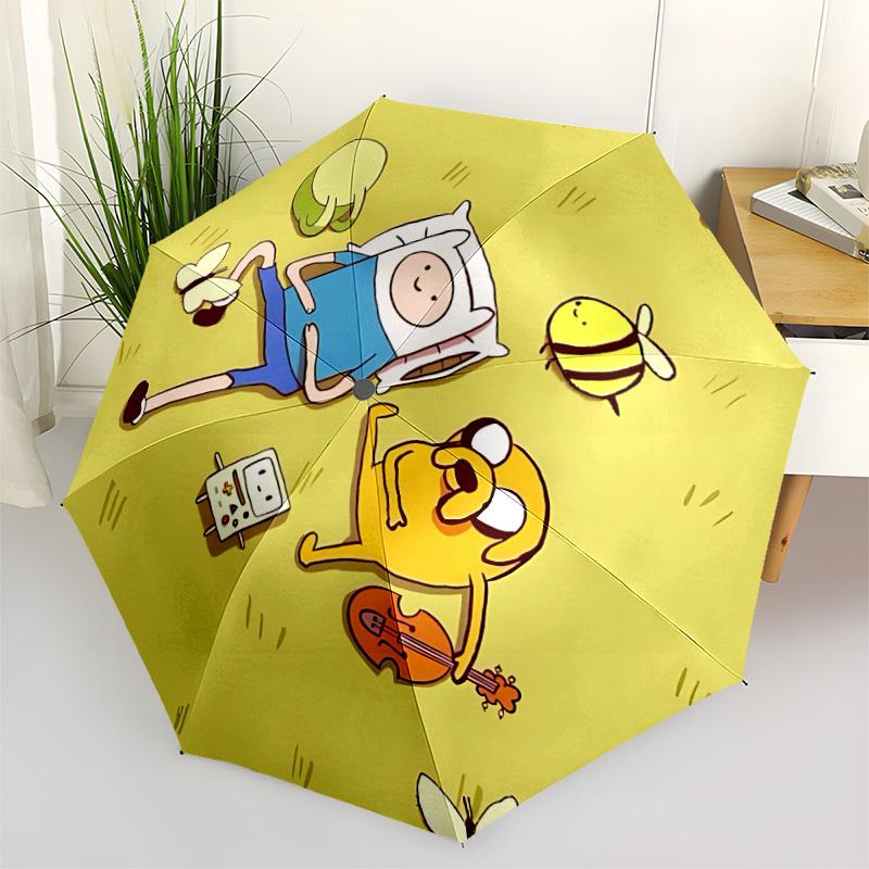 

1PC Finn and Jake Automatic Open/Close Umbrella, 8-Rib Sturdy Frame, Durable Canopy, Highquality Construction, Fashion Lovers yy250920018