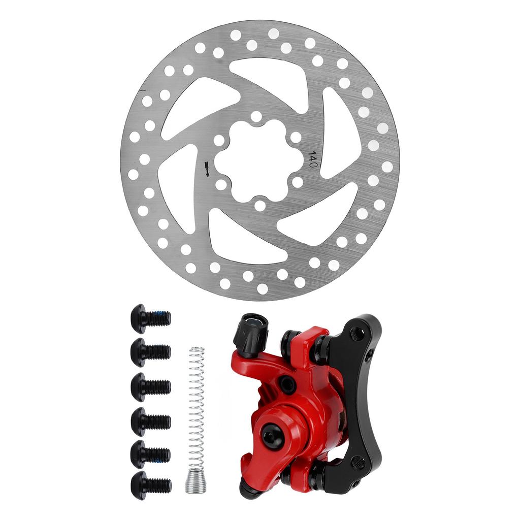 140mm Brake Disc Caliper Kit 6‑Hole Aluminum Alloy Wear Resistance for Electric Scooter