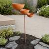 Durable Bird Feeder Pole 3 Tiered Cascading Rain Catcher Bath, Metal Garden Stake Water Holder Bowl Feeder, Outdoor Pollinator Watering Station