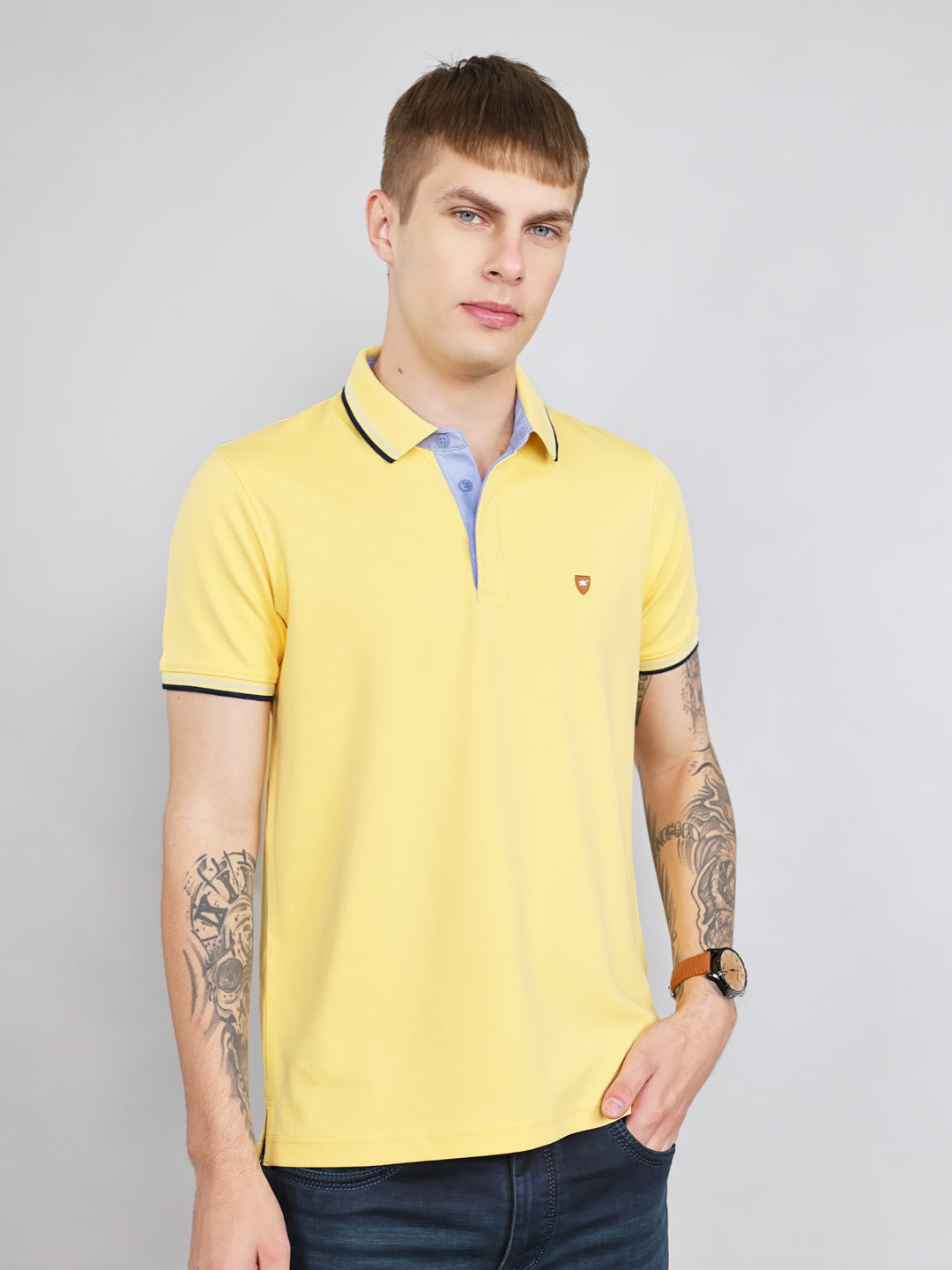 Monte Carlo Men Smart Fit Gold Tshirt S