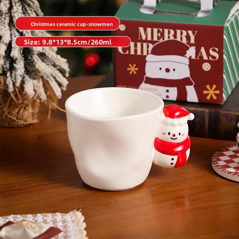 

Christmas Ceramic Mug Large Capacity Cute Office Cup Home Gift for Birthday Holiday 301-400ml