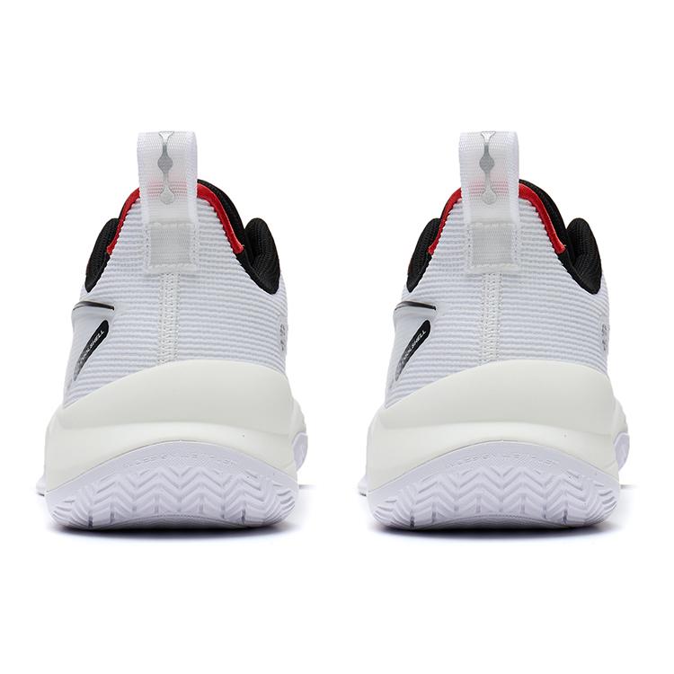 New LINING Super Light V2 Basketball Shoes Men Low Top White/Black/Red ABAT029-1