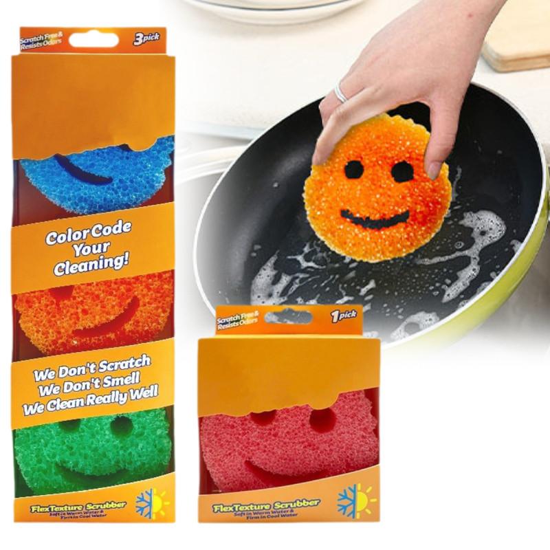 Colorful Cartoon Temperature Sensitive Sponge For Dishwashing And Cleaning Pots And Bowls