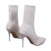 Large Size Elastic Knitted Thin Boots Socks Boots Women's Autumn and Winter New Elastic High-heeled Pointed Women's Boots