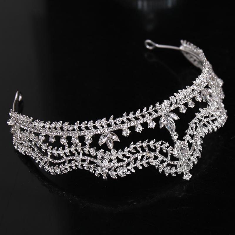 New Crystal Crown Rhinestone Jewelry and Crown Female Hair Accessories Wedding Bride Hair Jewelry Birthday Party Headdress