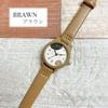 Follow (Follow) Watches Follow Catmint Cat Case Watch H01023S-1 BR Women's Brown