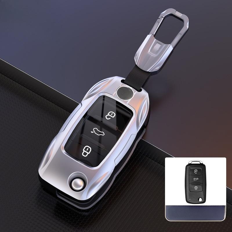 Alloy Car Key Case, For Vw Volkswagen Cupra Formentor Golf 8 Mk8 Id.3 Id.4 Skoda Octavia Seat Leon Mk4 Gti R Car Accessories