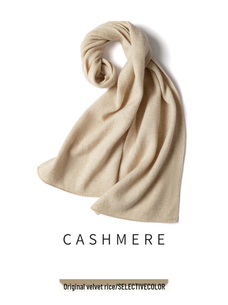 Knit Cashmere Winter Neck Gaiter Shawl Scarf for Men and Women