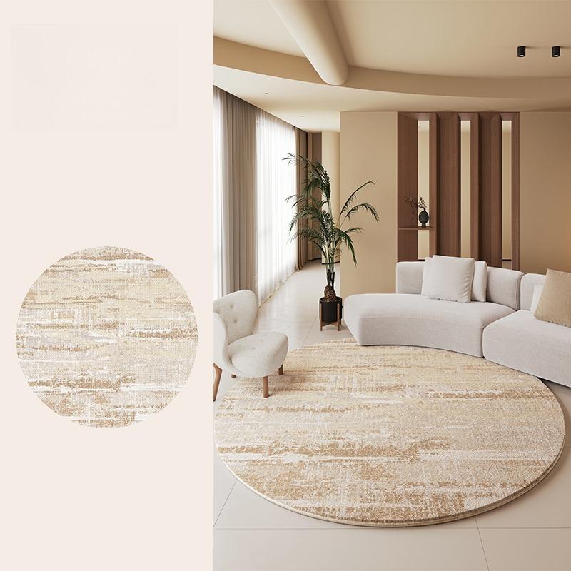 Modern Style Bedroom Decor Round Carpet Minimalist Carpets for Living Room Thicken Plush Bedside Floor Mat Fluffy Soft Study Rug