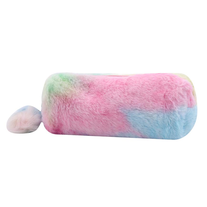 For Marker Plush Pencil Case Gradient Girl Organizer Pouch Stationery Pouch