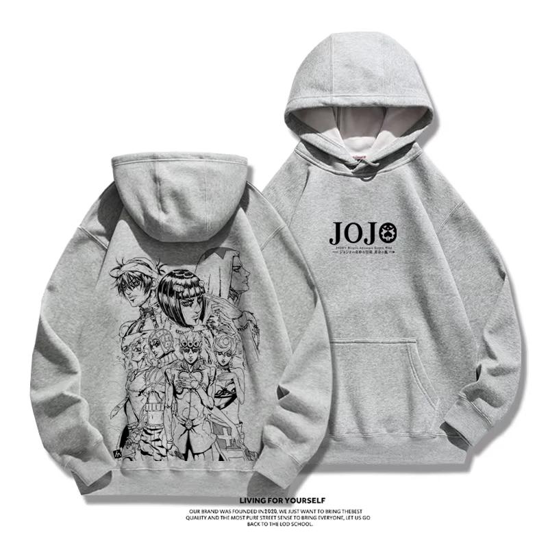 

Anime JOJO Adventure Jotaro Kujo pattern autumn and winter hoodie women s fashion hip-hop men s long-sleeved sweatshirt 3XL