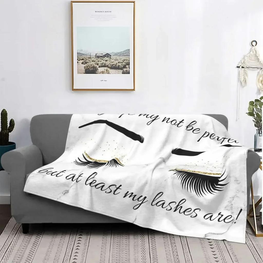 Lashes Mascara Blanket Super Soft Flannel Blanket Comfy Cozy Throw Blanket Couch Lightweight Blankets for Living Room Bedroom