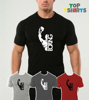 T-shirt Palestra BOXE MMA Sollevamento Pesi Guadagni Pesi Allenamento Pesi Bodybuilding