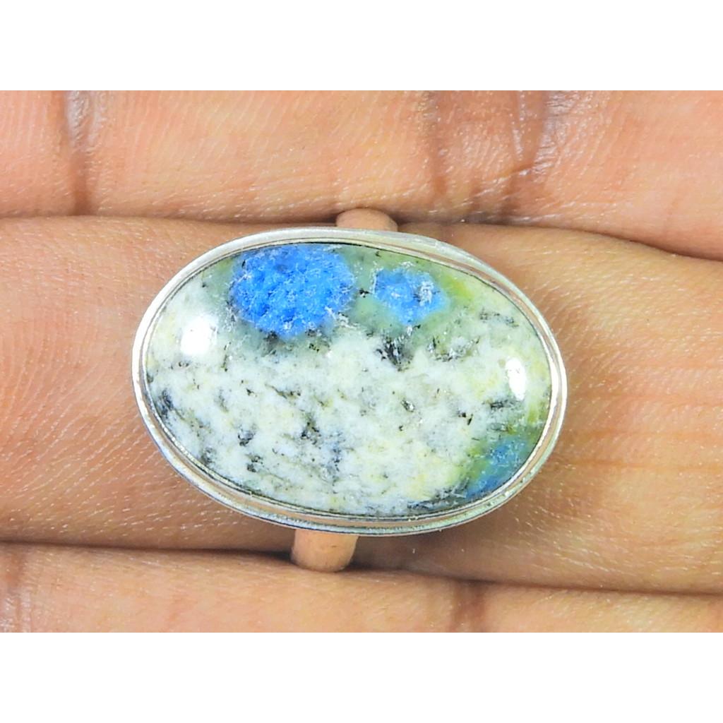 

Natural K2 Jasper Solid 925 Sterling Silver Handmade Oval Ring Size US-09 MK-23